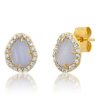 Jewelry TAI | Tai, Lavender Bezel Set Stud Earrings