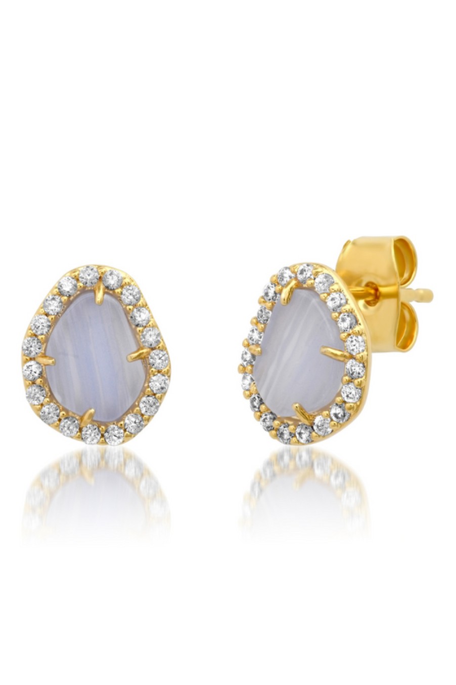 Jewelry TAI | Tai, Lavender Bezel Set Stud Earrings