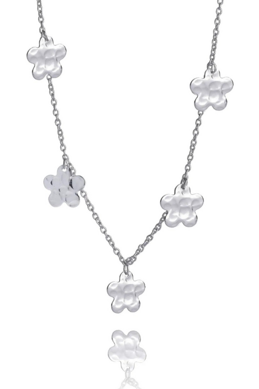 Jewelry The Makery Collection | The Makery, Silver Daisy Chain Charm Necklace