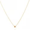 Jewelry The Makery Collection | The Makery, Gold Vermeil Chain Necklace With Red Enamel Heart