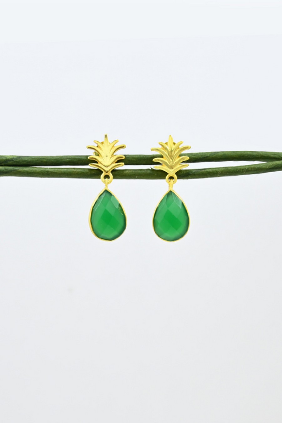 Jewelry Schmuckoo | Schmuckoo, Pineapple Earrings- Green Onyx