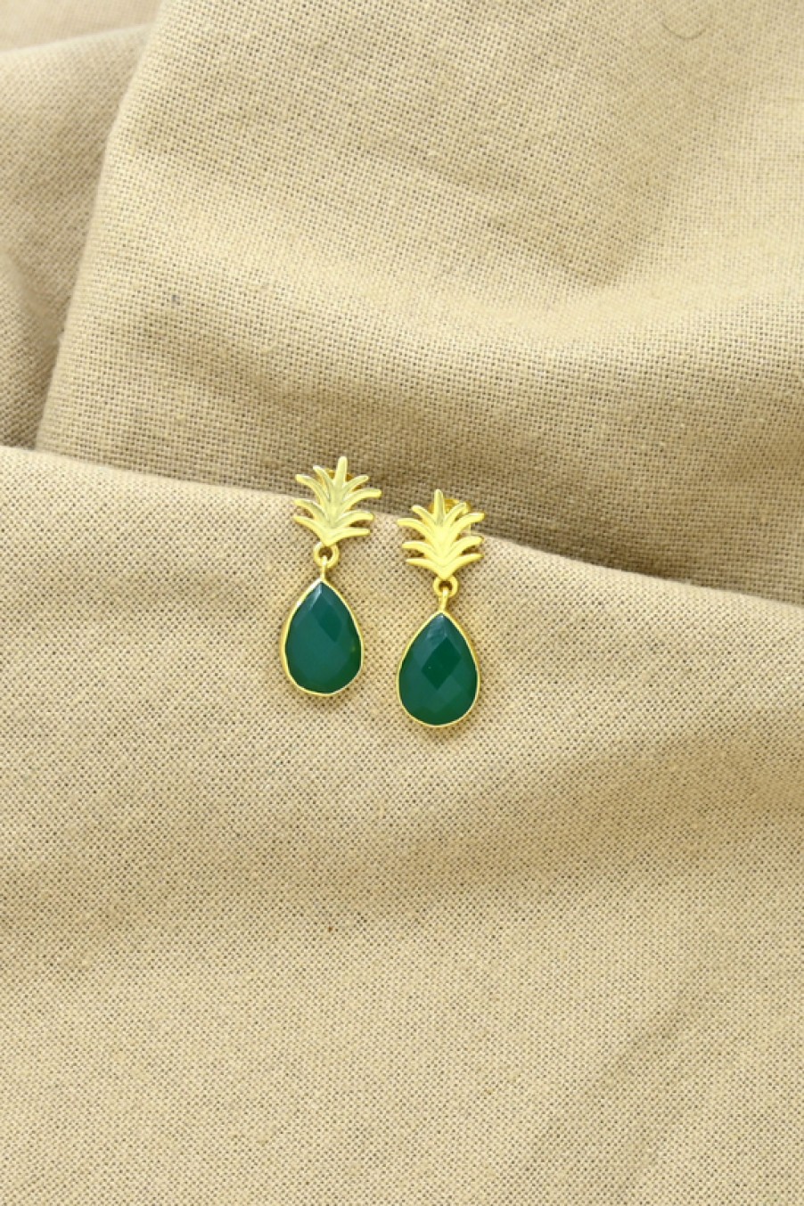 Jewelry Schmuckoo | Schmuckoo, Pineapple Earrings- Green Onyx