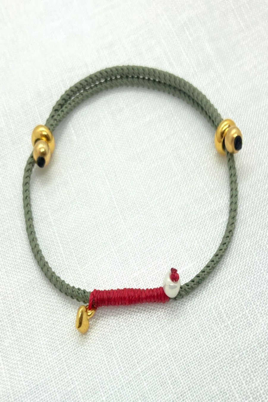 Jewelry The Makery Collection | The Makery, Grey And Red Adjustable Bracelet