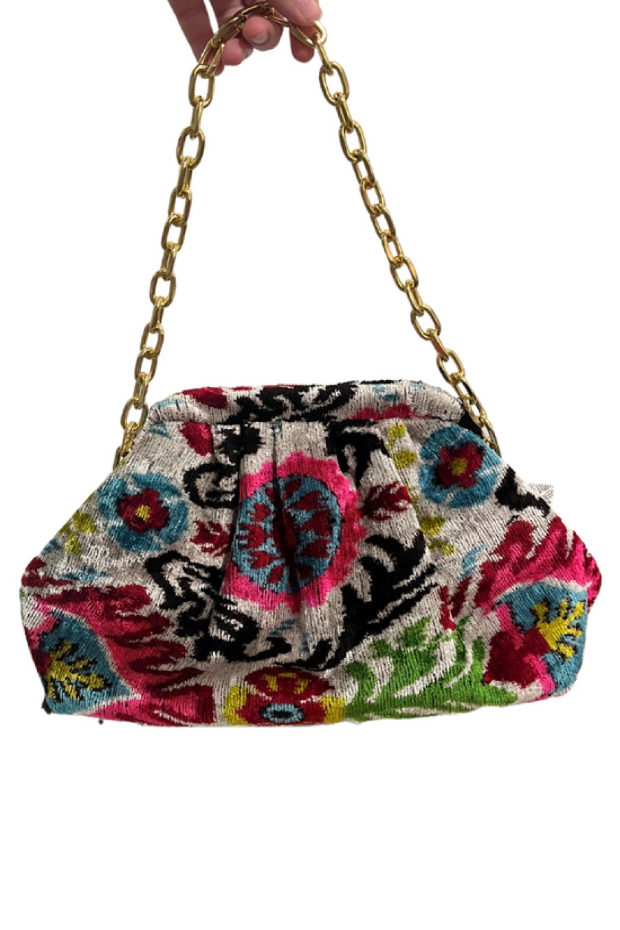 Accessories Wolf u0026 Willa | Wolf & Willa, Multicoloured Silk Ikat Pin Up Bag