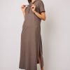 Clothing Pistache | Pistache, Slub Long Hoodie Dress W/ Slit Sides