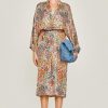 Clothing Mirto | Mirto, Multicolour Ornamental Print Dress