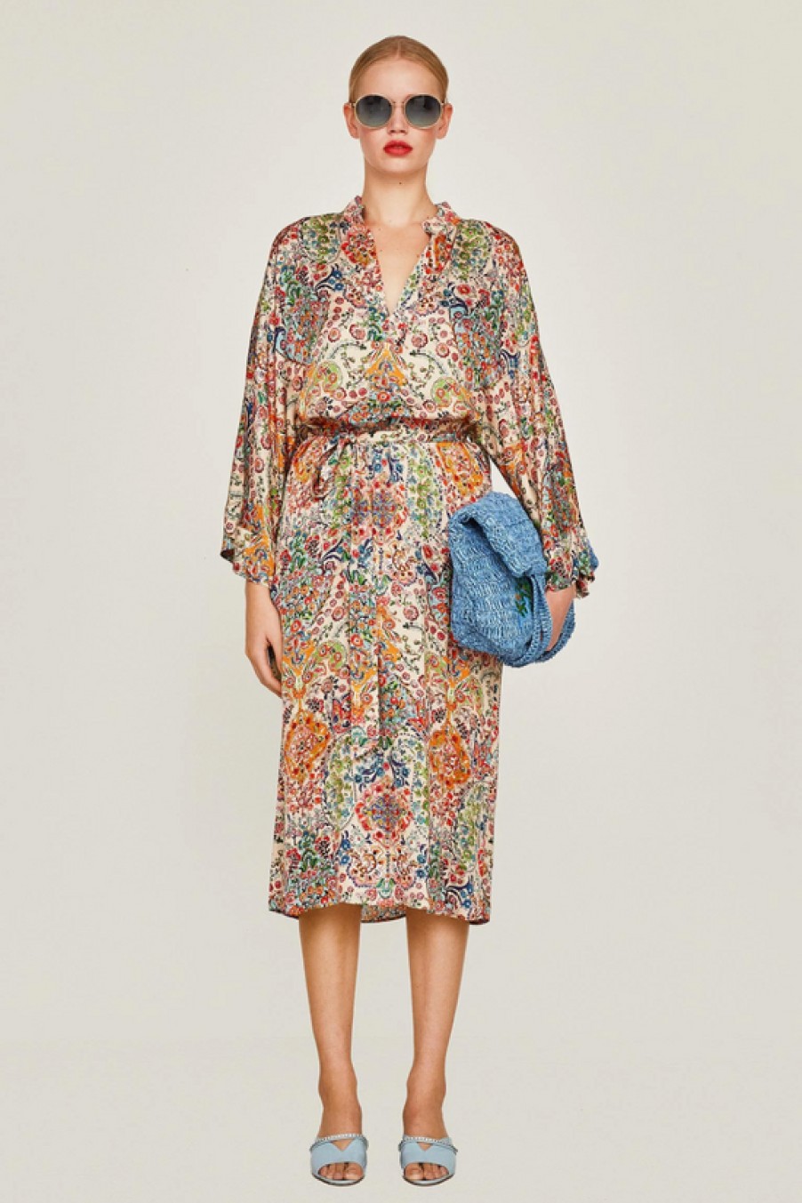 Clothing Mirto | Mirto, Multicolour Ornamental Print Dress