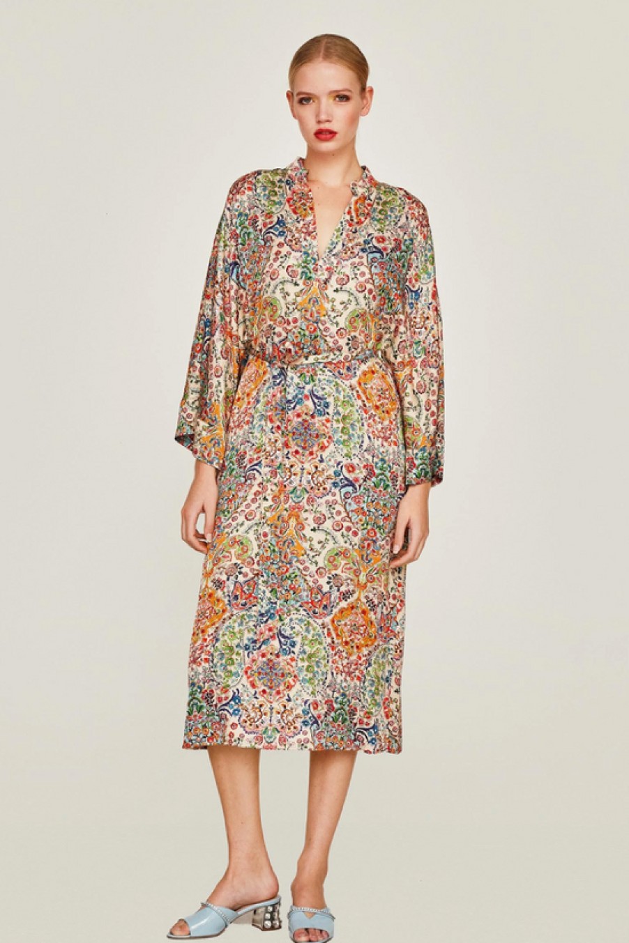 Clothing Mirto | Mirto, Multicolour Ornamental Print Dress