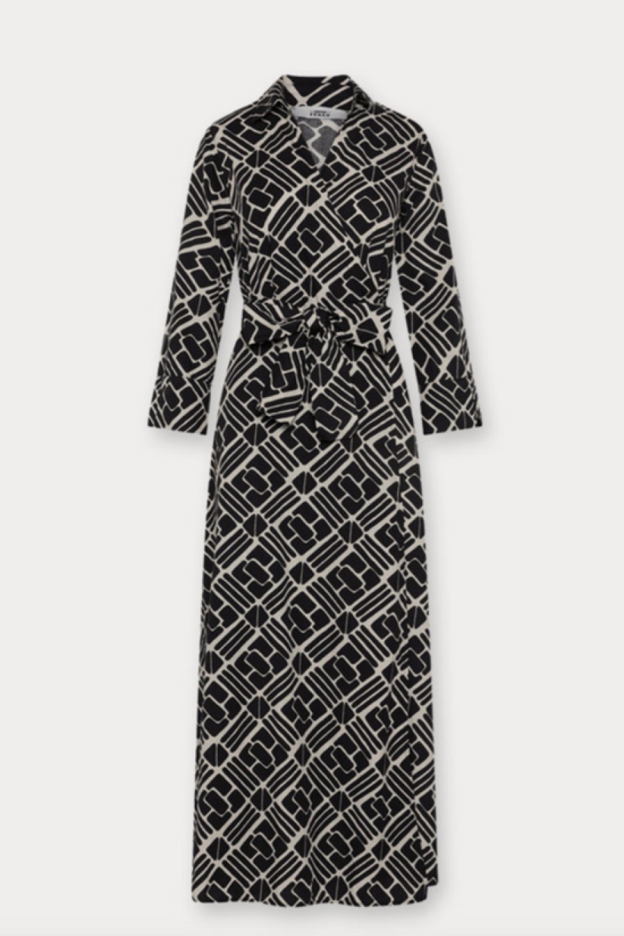 Clothing 0039 Italy | 0039 Italy, Havanna Wrap Dress- Black Abstract Print