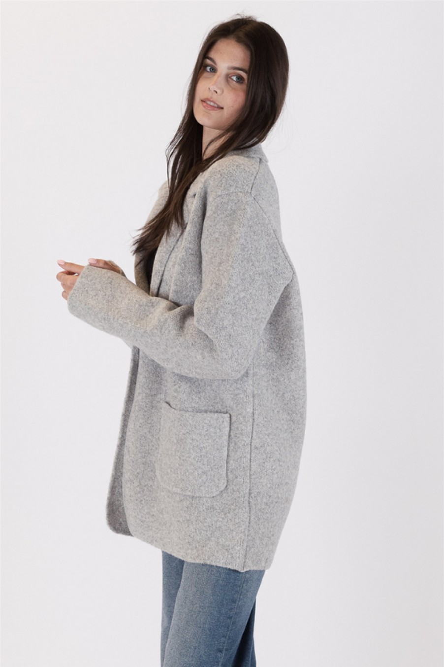 Clothing Lyla+Luxe | Lyla+Luxe, Genie Oversized Blazer- Light Grey