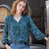Clothing Rungolee | Rungolee, Louise Full Sleeve Blouse- Navy Taffiti Floral