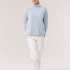 Clothing Snapdragon Designs | Cashmere T-Neck Sweater- Denim