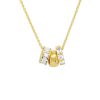 Jewelry TAI | Tai, Necklace With Cubic Zirconia Rondelle Charms