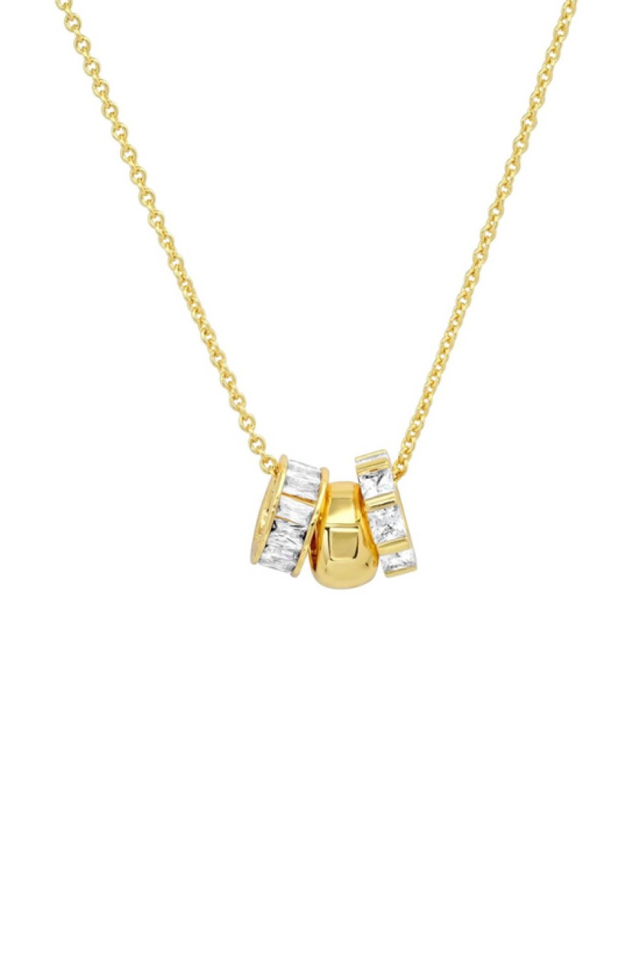 Jewelry TAI | Tai, Necklace With Cubic Zirconia Rondelle Charms