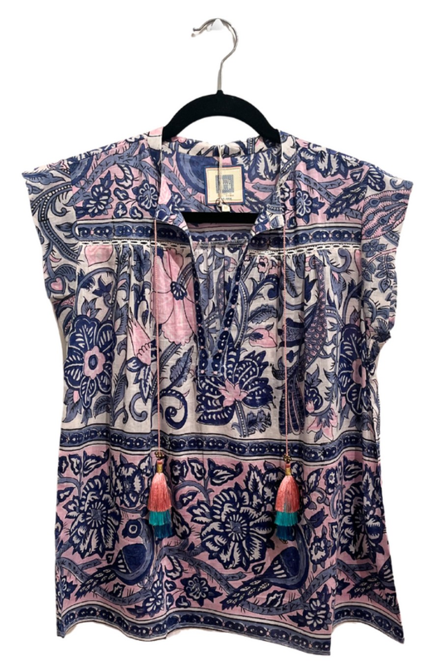 Clothing Bell | Bell, Aubry Top- Blue/Pink Floral