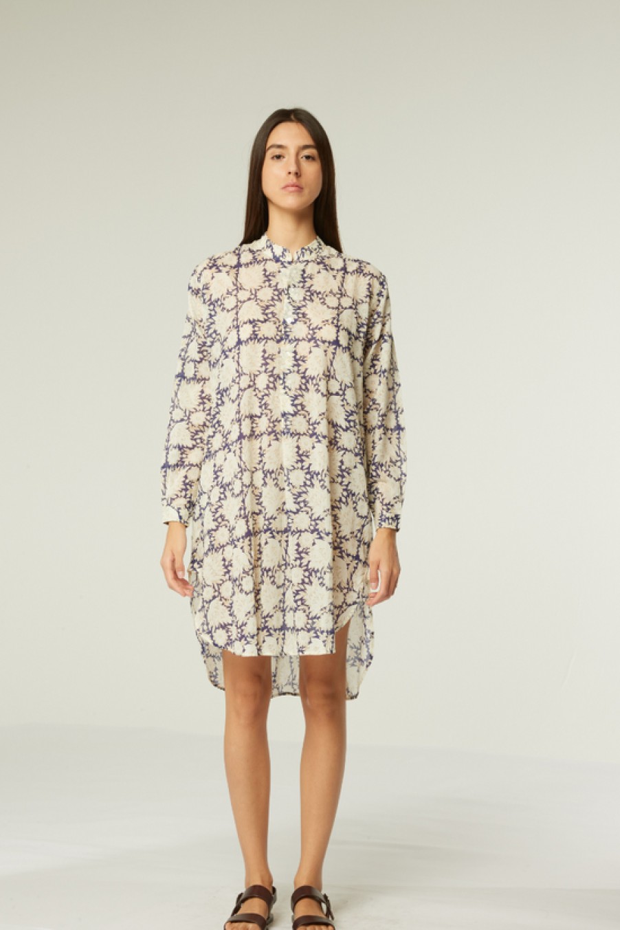 Clothing Moismont | Moismont, Martine Tunic- Amber Pansy Blue