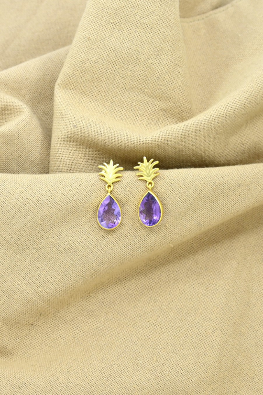 Jewelry Schmuckoo | Schmuckoo, Pineapple Earrings- Purple Amethyst