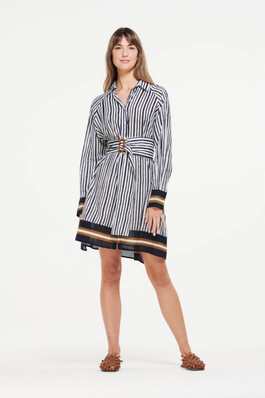 Clothing oneseason | Oneseason, Jessie Midi Dress- Scorpello Stripe