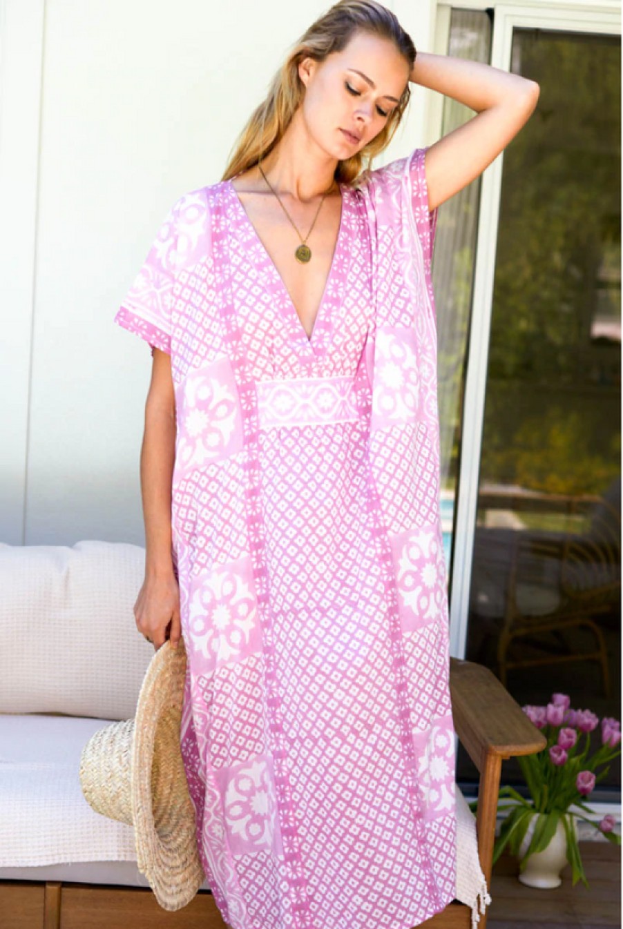 Clothing Emerson Fry | Emerson Fry, Daughters Caftan- Dark Pink