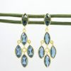 Jewelry Schmuckoo | Schmuckoo, Blue Lolite Cluster Gold Earrings