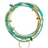 Jewelry The Makery Collection | The Makery, Handmade Beaded Heartstring Necklace- Turquoise & Aqua