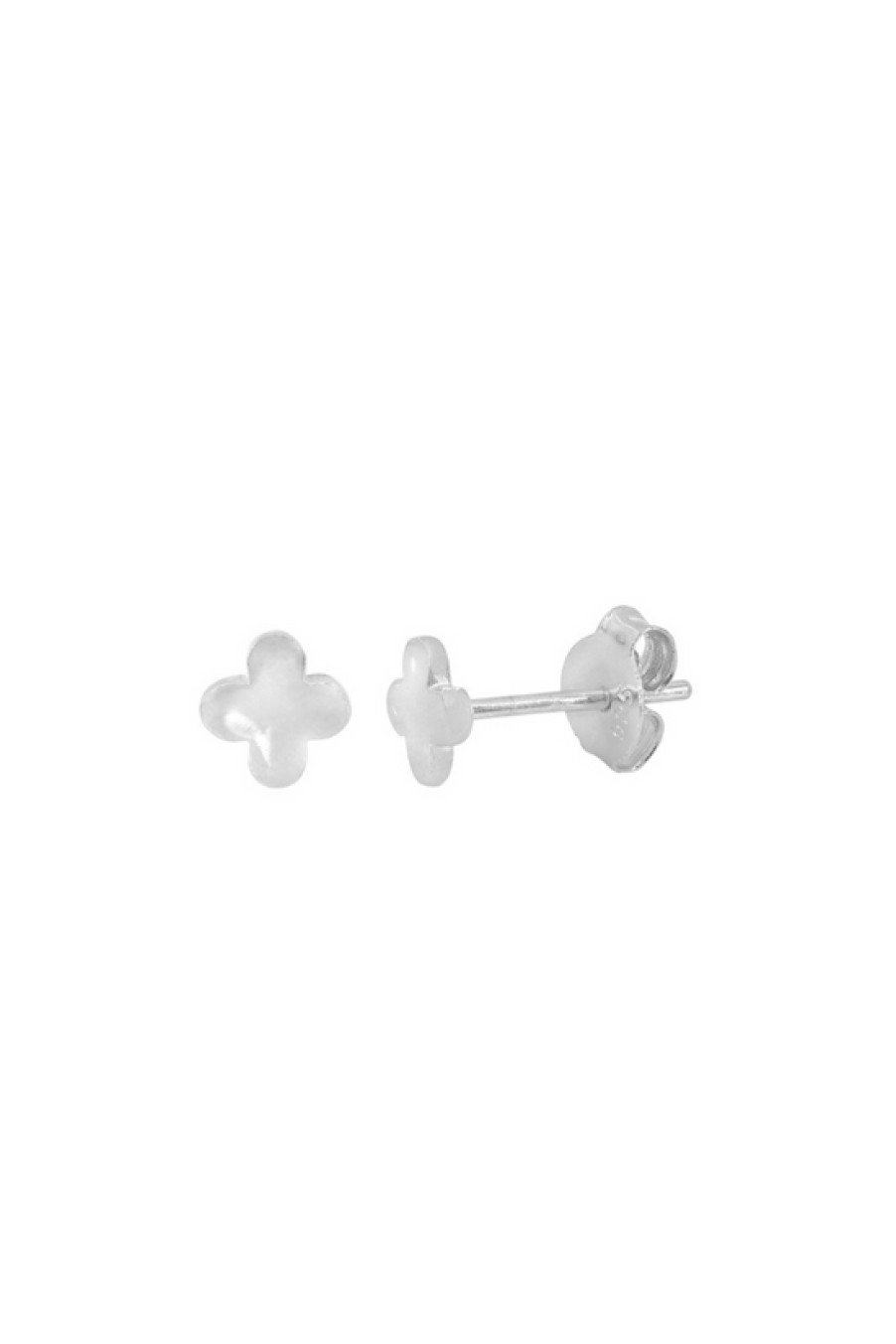 Jewelry Bamiyan | Silver Clover Stud Earrings