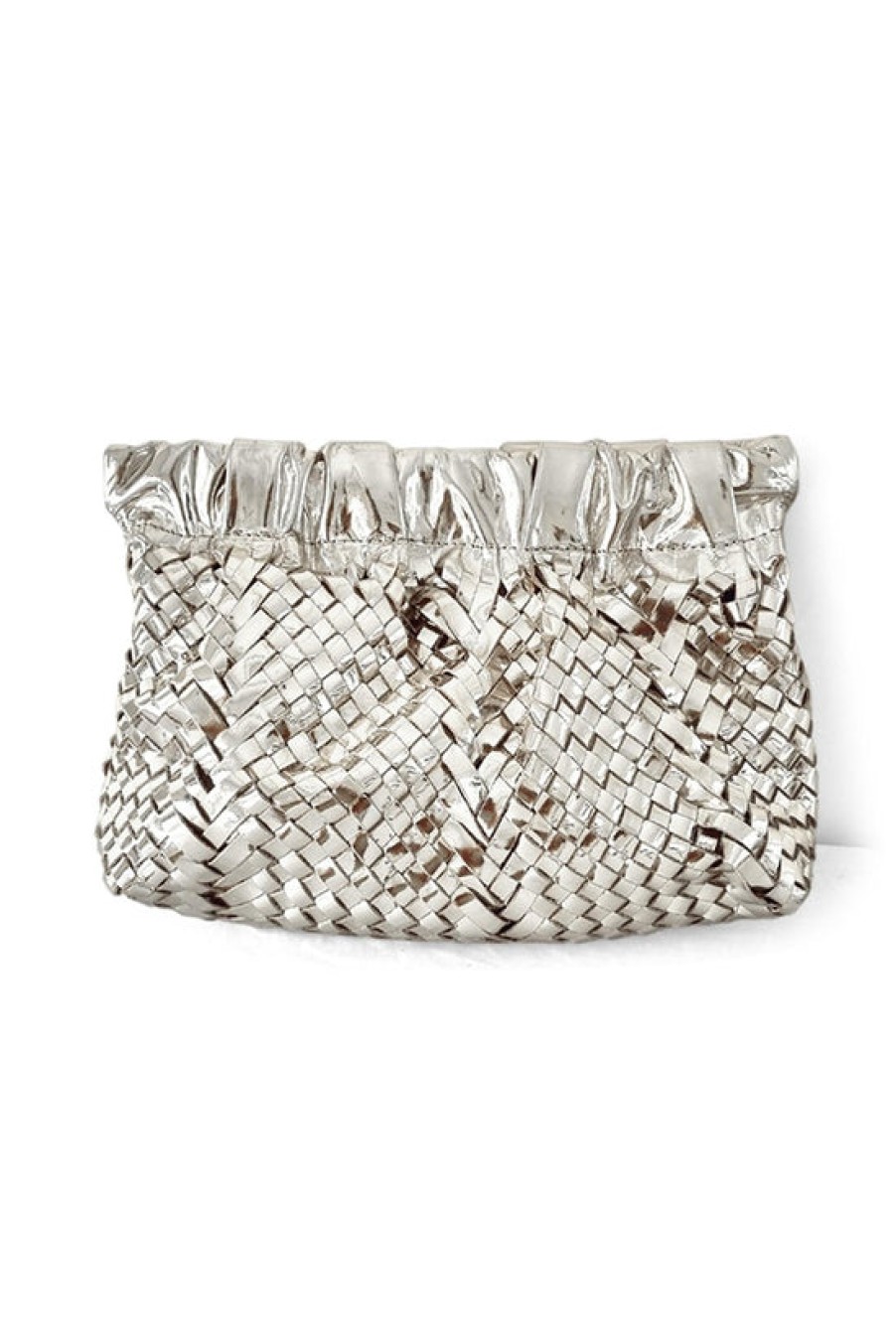 Accessories Claramonte | Claramonte, Baby Lissa Clutch Bag- Glossy Silver