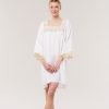 Clothing Nina Leuca | Nina Leuca, Desy Dress- White With Beige Embroidery