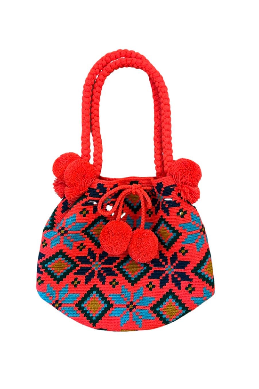 Accessories Le Pom Pom | Le Pom Pom, Large Pom Pom Bucket Bag- Red