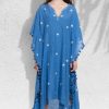 Clothing Benaras | Benaras, Natura Freedom Caftan Serena Blue