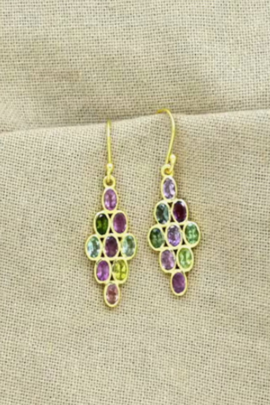 Jewelry Schmuckoo | Schmuckoo, Chandelier Natural Multi Tourmaline Earrings