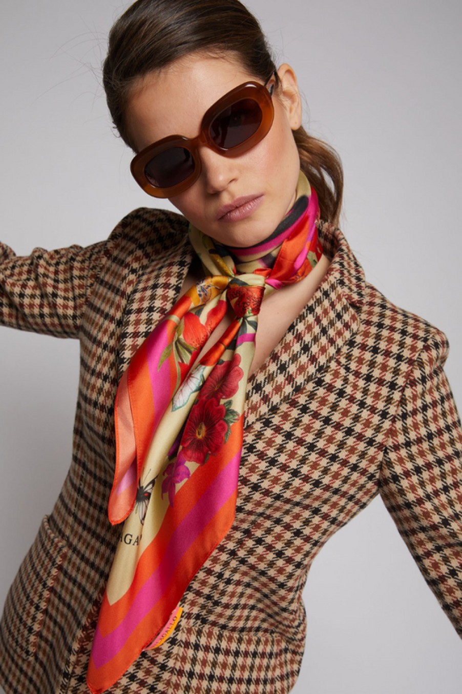 Accessories Vilagallo | Vilagallo, Botanic Quote Silk Scarf