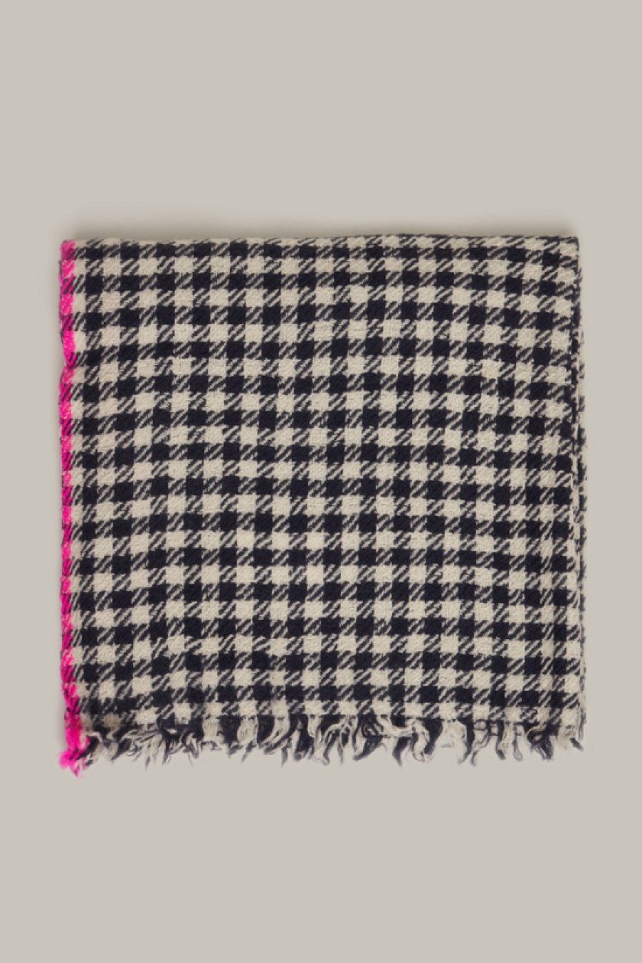 Accessories Hartford | Hartford, Plaid Wool Scarf- Navy