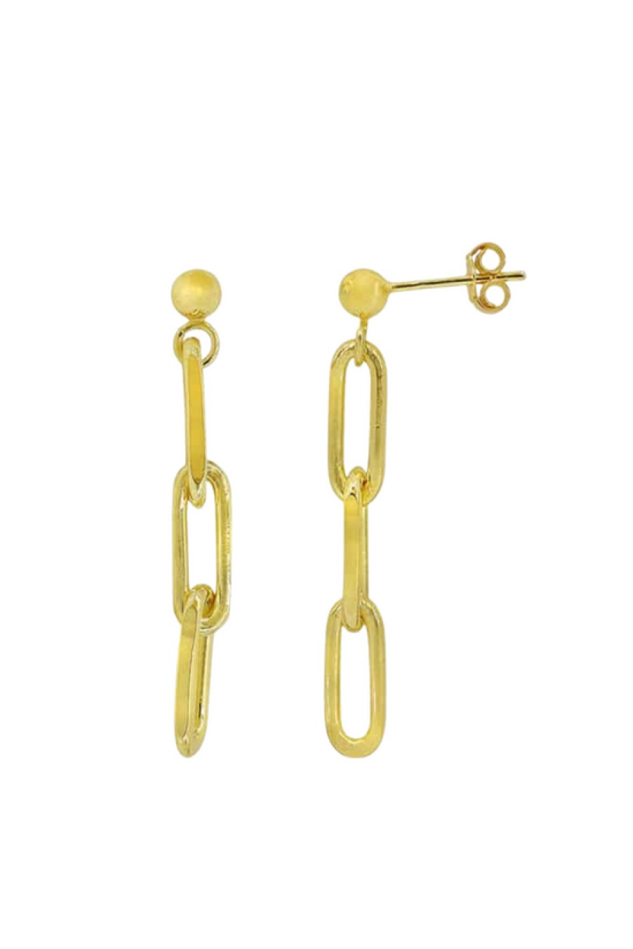 Jewelry Bamiyan | Gold Dangly Paperclip Earrings