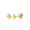 Jewelry Bamiyan | Gold Clover Stud Earrings