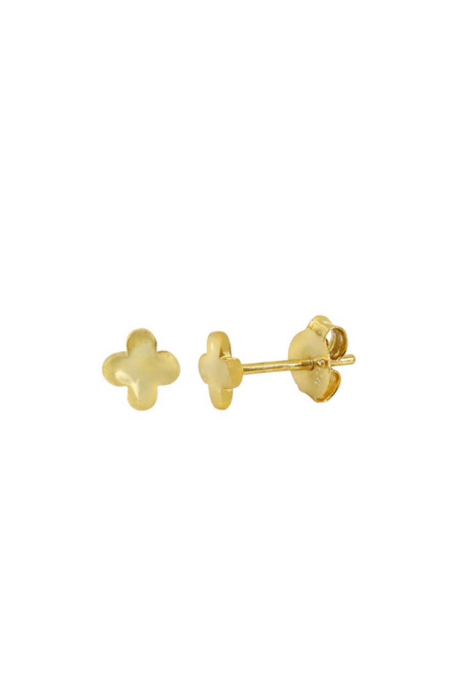 Jewelry Bamiyan | Gold Clover Stud Earrings