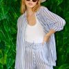 Clothing fu00e9licitu00e9 | Felicite, Boyfriend Top- Navy Stripe