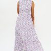 Clothing Oliphant | Oliphant, Sleeveless Smocked Maxi Dress- Lilac Lucia