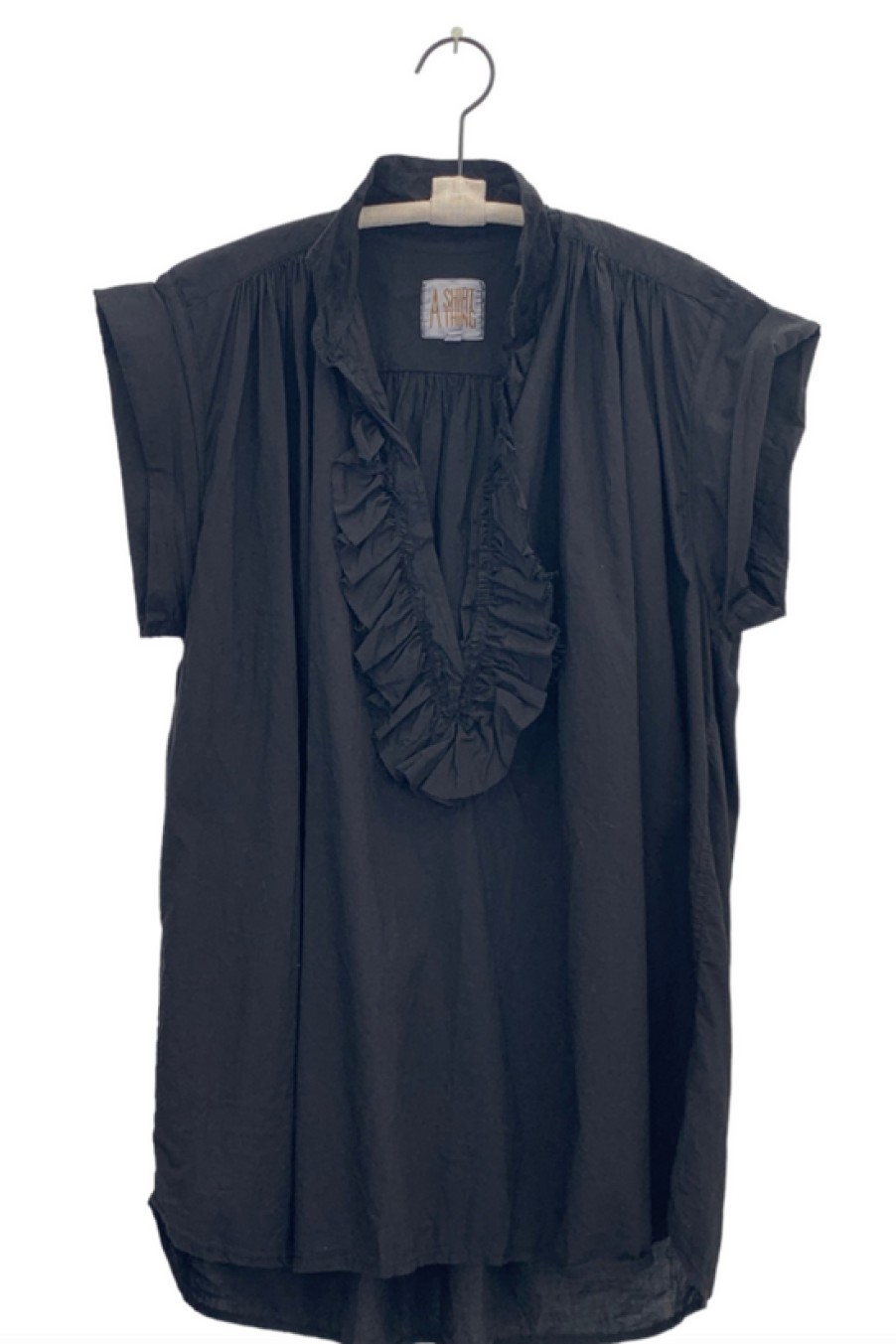 Clothing A Shirt Thing | A Shirt Thing, Logan Cabo Ruffled Short Sleeve Shirt