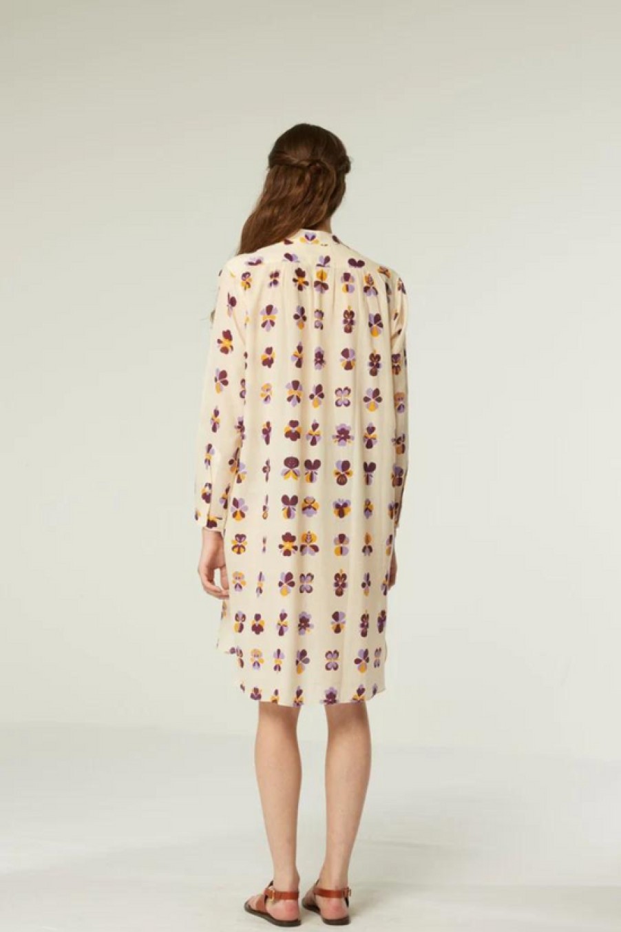 Clothing Moismont | Moismont, Martine Tunic- Flowers Viola Natural