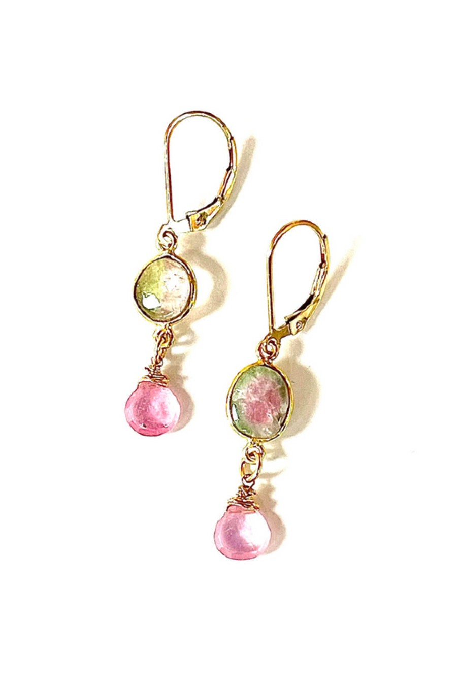 Jewelry Erin Marcus Designs | Erin Marcus, Mini Watermelon And Pink Tourmaline Heart Earrings