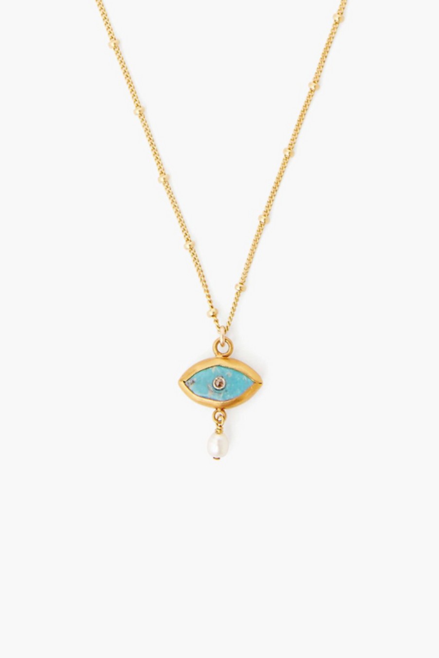 Jewelry Chan Luu | Chan Luu, Turquoise Evil Eye Necklace