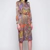 Clothing Mirto | Mirto, Paisley Print Shirt Dress