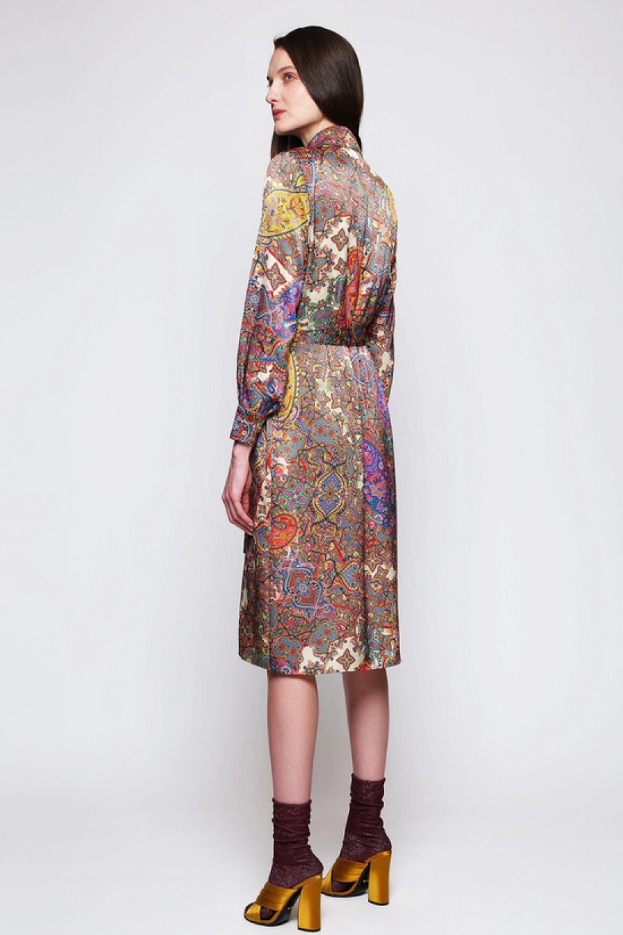 Clothing Mirto | Mirto, Paisley Print Shirt Dress