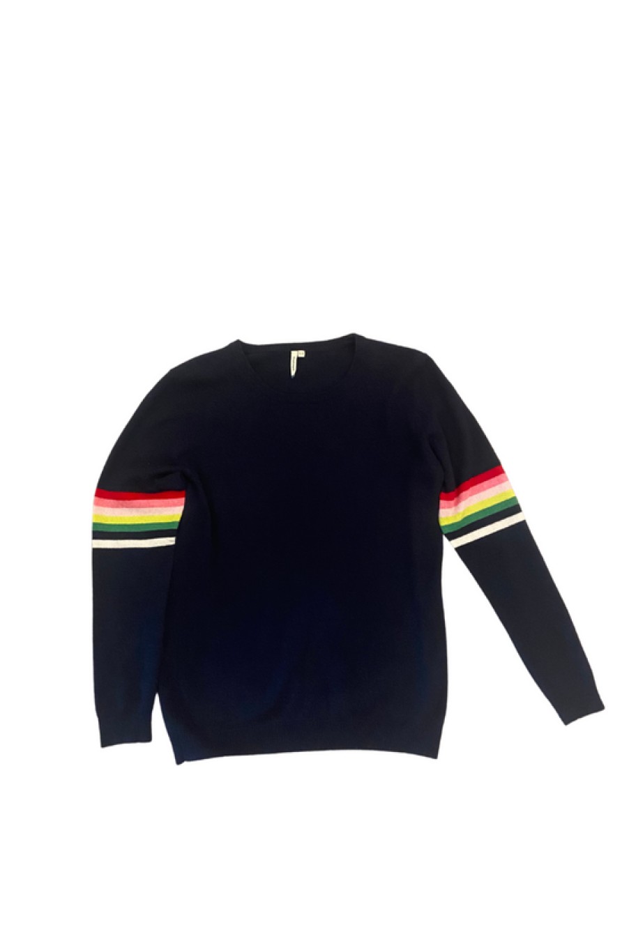 Clothing Snapdragon Designs | Navy Candy Stripe Cashmere Crew