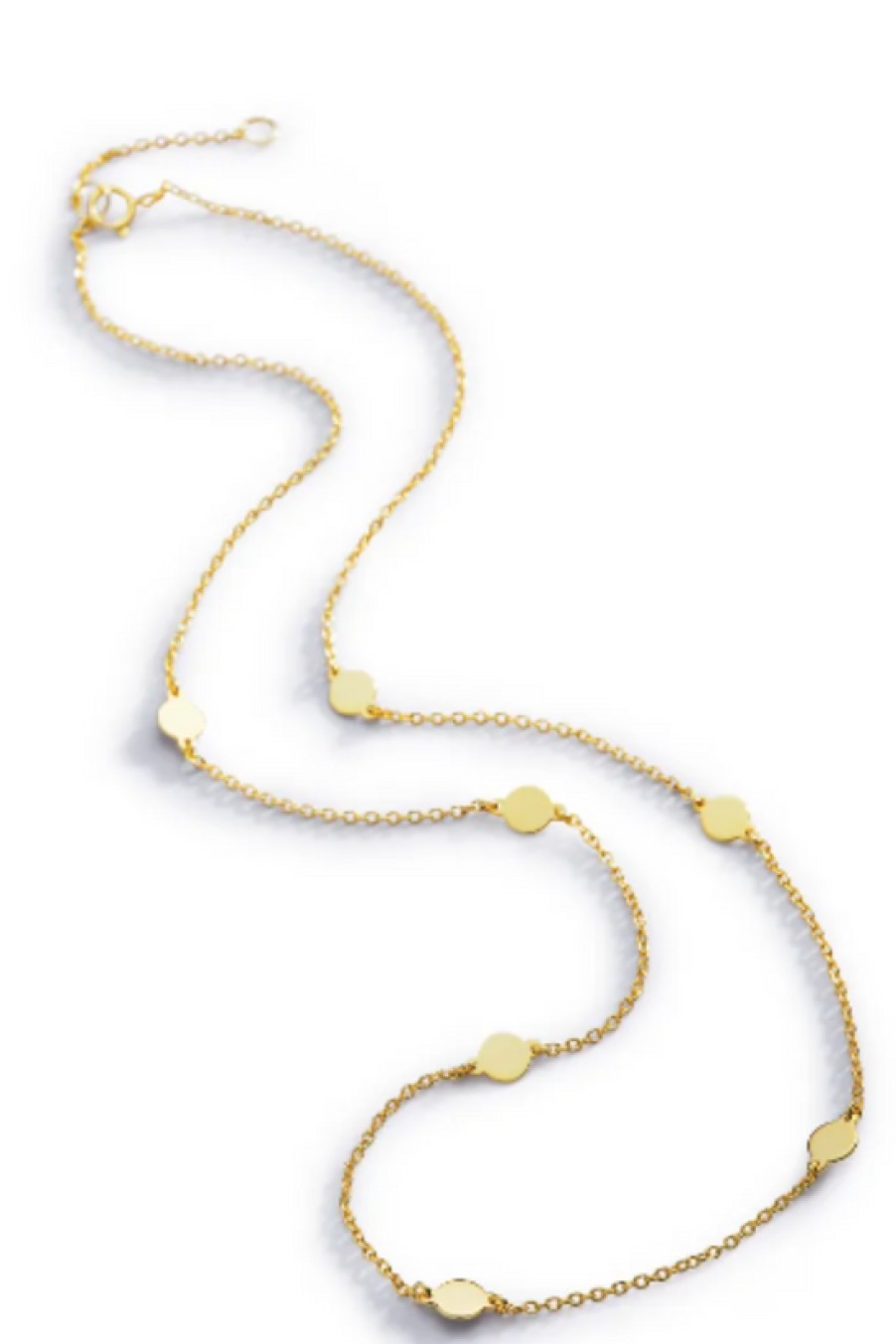 Jewelry The Makery Collection | The Makery, Gold Shiny Disc And Chain Necklace