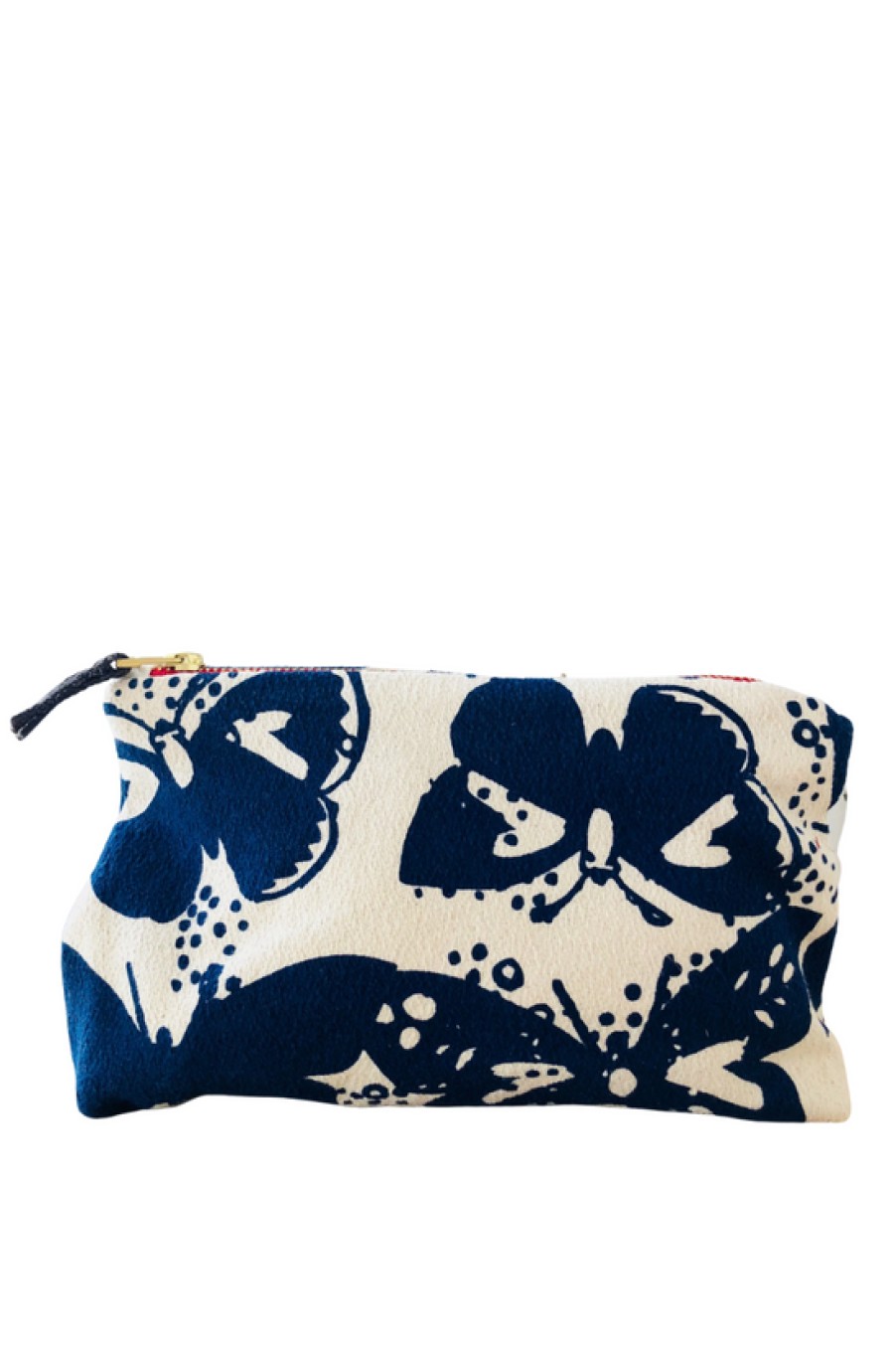 Accessories Erin Flett | Erin Flett, Navy Butterflies Makeup Zipper Bag