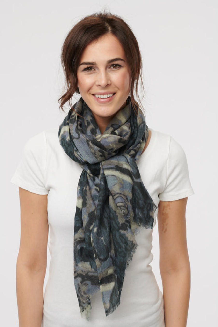 Accessories Snapdragon Designs | Fine Wool Scarf- Camo