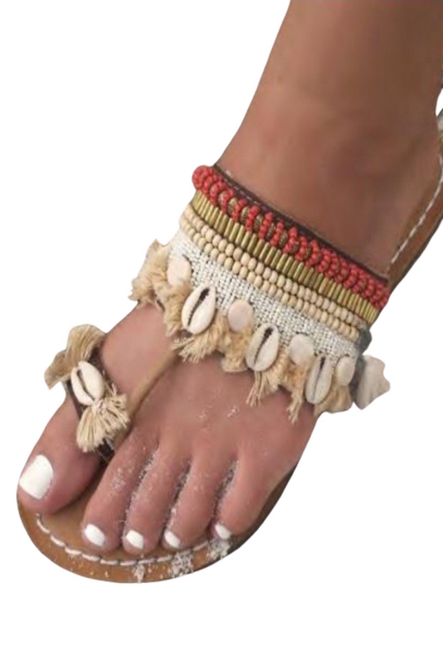 Accessories Z u0026 L | Z & L, Sandals With Beading And Sea Shells