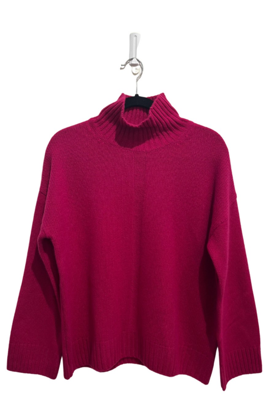 Clothing Snapdragon Designs | Cashmere T-Neck Sweater- Boysenberry